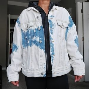 Pacsun Bleach Tie Dye Denim Jacket Size M
